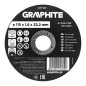 GRAPHITE 57T101 Tarcza tnąca, korundowa do metalu/INOX 115 x 1.6 x 22.2 mm,  41 A46-T-BF