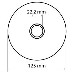 GRAPHITE 57T102 Tarcza tnąca, korundowa do metalu/INOX 125 x 1.0 x 22.2 mm,  41 A60-T-BF 