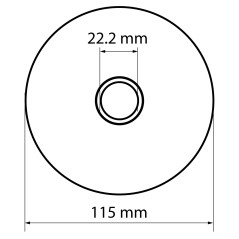 GRAPHITE 57T100 Tarcza tnąca, korundowa do metalu/INOX 115 x 1.0 x 22.2 mm,  41 A60-T-BF 