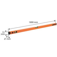NEO TOOLS 71-137 Poziomnica aluminiowa S 300, 3 libelle, 180 cm 