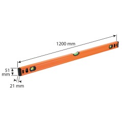 NEO TOOLS 71-135 Poziomnica aluminiowa S 300, 3 libelle, 120 cm 