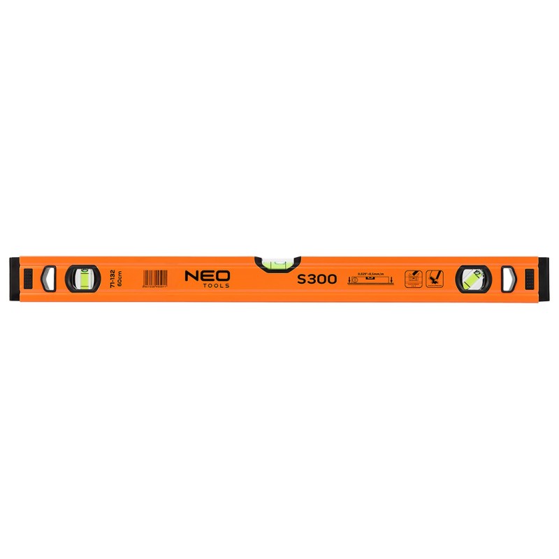 NEO TOOLS 71-132 Poziomnica aluminiowa S 300, 3 libelle, 60 cm