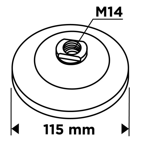GRAPHITE 57T432 Szczotka druciana tarczowa 115 mm, drut skręcony, stalowy, M14