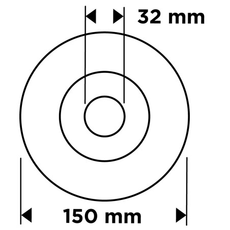 GRAPHITE 57T435 Szczotka druciana tarczowa 150 x 32 mm, drut karbowany, stalowy