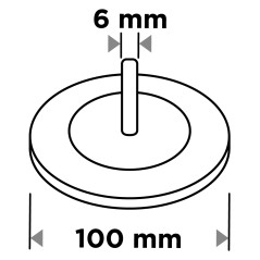 GRAPHITE 57T423 Szczotka nylonowa tarczowa 100 mm, z trzpieniem 6 mm 