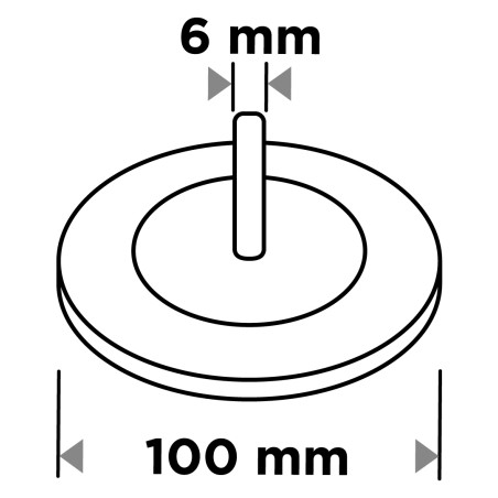 GRAPHITE 57T423 Szczotka nylonowa tarczowa 100 mm, z trzpieniem 6 mm