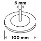 GRAPHITE 57T423 Szczotka nylonowa tarczowa 100 mm, z trzpieniem 6 mm