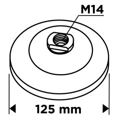 GRAPHITE 57T411 Szczotka druciana tarczowa 125mm, drut skręcony, stalowy M14