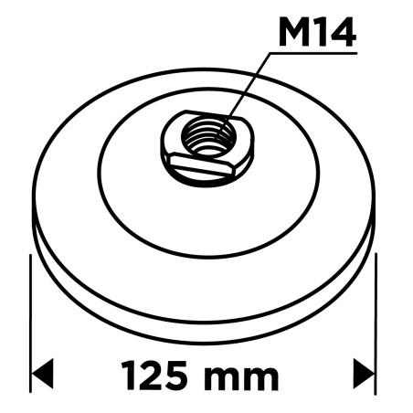 GRAPHITE 57T411 Szczotka druciana tarczowa 125mm, drut skręcony, stalowy M14