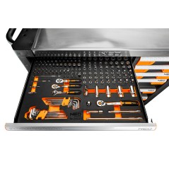 NEO TOOLS 84-225-6 Szafka narzędziowa 7 szuflad PRO z wyposażeniem, 359 narzędzi - EVA 