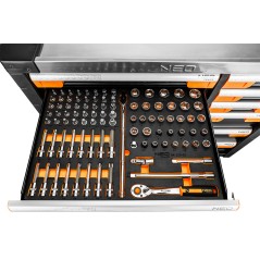 NEO TOOLS 84-225-6 Szafka narzędziowa 7 szuflad PRO z wyposażeniem, 359 narzędzi - EVA 