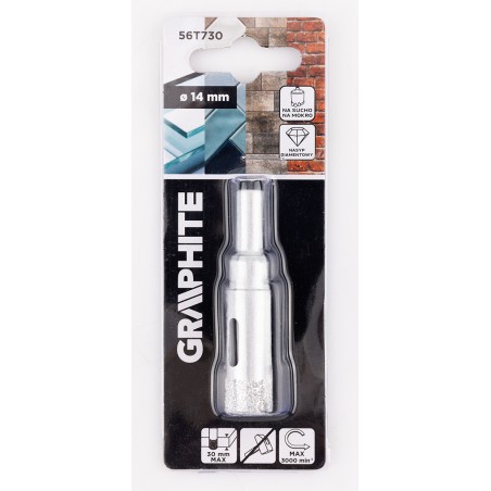GRAPHITE 56T730 Otwornica diamentowa 14 mm