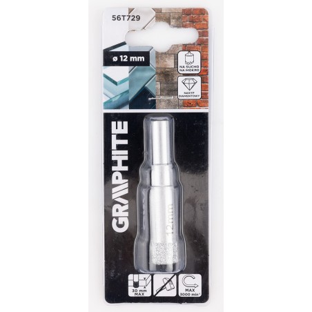 GRAPHITE 56T729 Otwornica diamentowa 12 mm