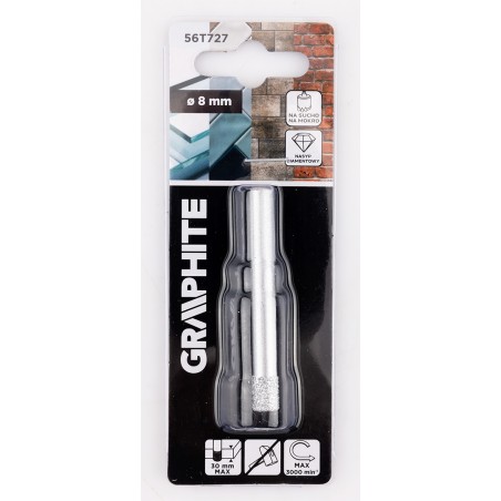 GRAPHITE 56T727 Otwornica diamentowa 8 mm
