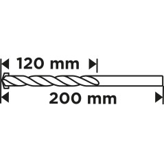 GRAPHITE 56T210 Wiertło do betonu 10 x 200 mm 