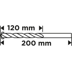 GRAPHITE 56T204 Wiertło do betonu 6 x 200 mm 