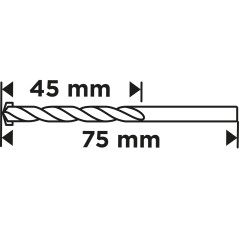 GRAPHITE 56T201 Wiertło do betonu 4 x 75 mm 