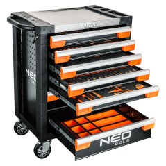 NEO TOOLS 84-220-6 Szafka narzędziowa 7 szuflad PRO z wyposażeniem, 330 narzędzi