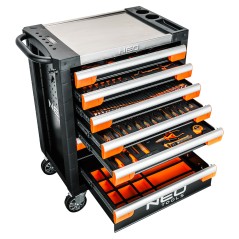 NEO TOOLS 84-220-6 Szafka narzędziowa 7 szuflad PRO z wyposażeniem, 330 narzędzi