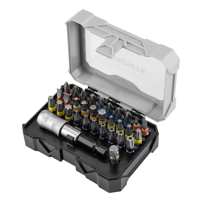 GRAPHITE 56T557 Zestaw bitów 25 mm, z uchwytem magnetycznym 68 mm, 32 szt.