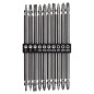 GRAPHITE 56T511 Zestaw długich bitów dwustronnych: SL3 /5/7, PH1 /2 /2 /3, PZ1/2/3 x 150 mm, 10 szt.
