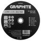 GRAPHITE 57T104 Tarcza tnąca, korundowa do metalu/INOX 230 x 2.5 x 22.2 mm,  41 A30-S-BF