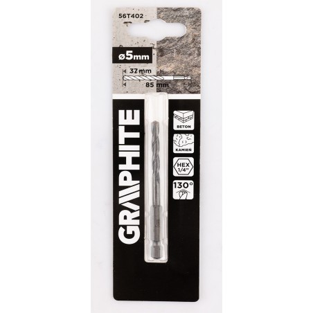 GRAPHITE 56T402 Wiertło do betonu Hex 5.0 mm