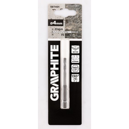 GRAPHITE 56T401 Wiertło do betonu Hex 4.0 mm