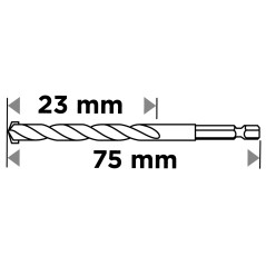 GRAPHITE 56T401 Wiertło do betonu Hex 4.0 mm 