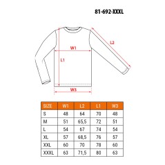 NEO TOOLS 81-692-XXXL Koszulka z długim rękawem, granatowa, rozmiar XXXL 