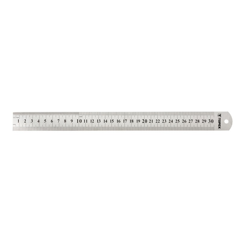 TOPEX 31C030 Przymiar liniowy 30 cm, stal nierdzewna