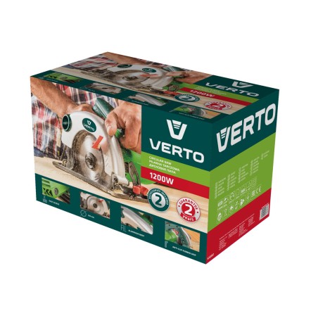 VERTO 52G682 Pilarka tarczowa 1200W, tarcza 165 x 20 mm