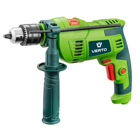 VERTO 50G521 Wiertarka udarowa 1050W, uchwyt kluczykowy 13 mm, obroty 0-3000 min-1, walizka + akcesoria