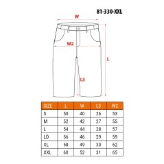 NEO TOOLS 81-330-XXL Krótkie spodenki COTTON, rozmiar XXL/58