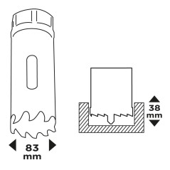 GRAPHITE 56T719 Otwornica bi-metalowa 83 mm 