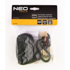 NEO TOOLS 10-703 Pas mocujący z grzechotką 25 mm x 4.5 m, wytrzymujący 260 kg PP 