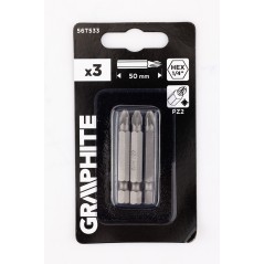 GRAPHITE 56T533 Bity PZ2 x 50 mm, 3 szt. 