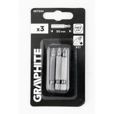 GRAPHITE 56T534 Bity PZ1 x 50 mm, 3 szt.