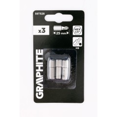 GRAPHITE 56T528 Bity Hex H8 x 25 mm, 3 szt.