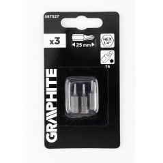 GRAPHITE 56T527 Bity Torx T6 x 25 mm, 3 szt. 