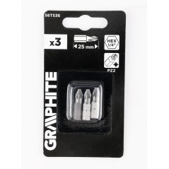 GRAPHITE 56T536 Bity PZ2 x 25 mm, 3 szt. 