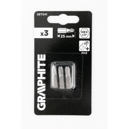 GRAPHITE 56T541 Bity PH3 x 25 mm, 3 szt.