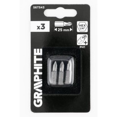 GRAPHITE 56T543 Bity PH1 x 25 mm, 3 szt. 