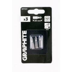 GRAPHITE 56T537 Bity PZ1 x 25 mm, 3 szt.