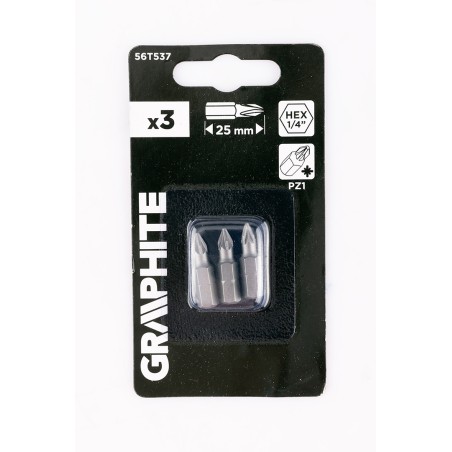 GRAPHITE 56T537 Bity PZ1 x 25 mm, 3 szt.