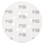 GRAPHITE 58T281 Krążki ścierne na rzep 150 mm, P180, 5 szt., z 8 otworami