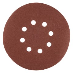 GRAPHITE 58T281 Krążki ścierne na rzep 150 mm, P180, 5 szt., z 8 otworami 