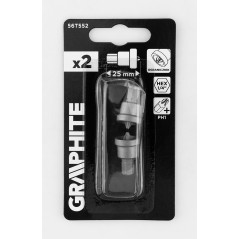 GRAPHITE 56T552 Bity z ogranicznikiem PH1 x 25 mm, 2 szt. 